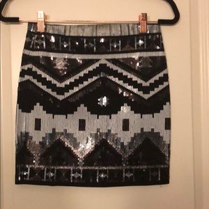 Sequin Mini Skirt